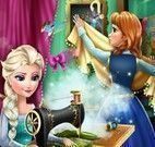 Elsa e Anna costurar