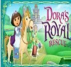 Passear de cavalo com a Dora até o castelo