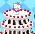 Decorar bolo de frutas da Hello Kitty