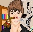 Justin Bieber médico do nariz