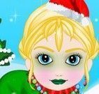 Bebê Elsa moda natalina