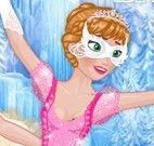 Elsa e Anna bailarinas maquiagem e roupas