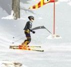 Aventuras de esquiar na neve
