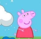 Peppa Pig saltar nas nuvens