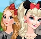 Anna e Elsa roupas da Disneylandia