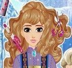 Elsa no cabeleireiro