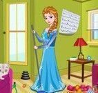 Elsa limpar casa