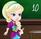 Anna e Elsa na escola