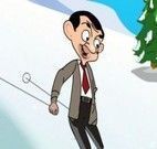 Mr Bean esquiar
