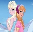 Vestir Anna e Elsa do filme Frozen