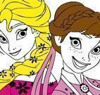 Princesas Frozen colorir