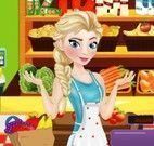 Elsa limpar supermercado