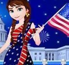 Anna Frozen roupas da Independência dos Estados Unidos
