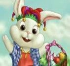 Vestir coelho para entregar ovos da Páscoa