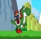 Aventura do Mario e Yoshi no mundo dos cogumelos