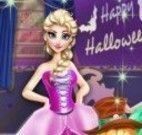 Anna e Elsa decorar festa do Halloween