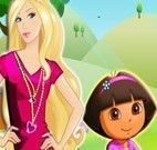 Barbie e Dora chave de casa