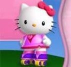 Andar de patins com a Hello Kitty