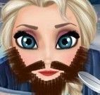 Elsa fazer a barba