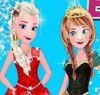 Elsa e Anna roupas novas
