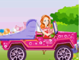 Camionete rosa da Barbie