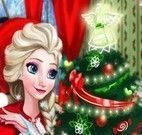 Elsa decorar casa para Natal