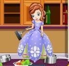 Princesa Sofia limpar cozinha