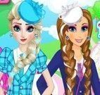 Anna e Elsa frozen roupas escolar