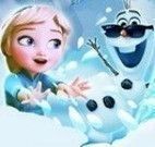 Olaf salvar Elsa  no castelo