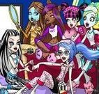 Colorir festa do pijama das Monster High