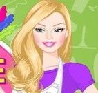Barbie limpar e decorar casa
