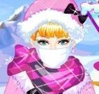 Barbie roupas de inverno na neve