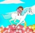 Andar de cavalo com a Dora