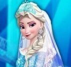 Elsa noiva vestir e maquiar