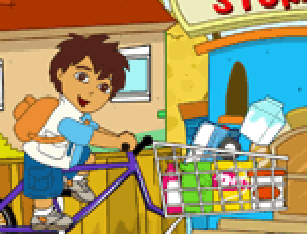 Diego fazendo compras no supermercado