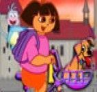 Dora passeando com os bichinhos
