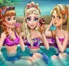 Festa na piscina das princesas