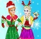 Elsa e Anna roupas de Natal