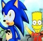 Corrida do Sonic e Simpsons