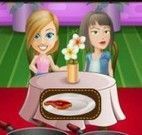 Servir carnes no restaurante