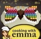Torta de borboleta com chocolate da Emma