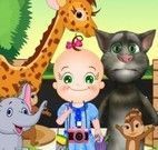 Tom, bebê e amigos no zoológico