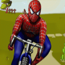 Homem Aranha aventuras na bike