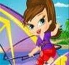 Menina do windsurf