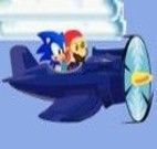 Pilotar avião com Mario e Sonic