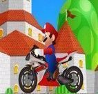 Pilotar moto com o super Mario