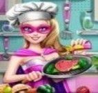 Super Barbie preparar carne