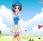 Vestir a jogadora de golfe