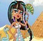 Vestir a linda Cleo no Egito