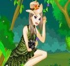 Vestir menina na selva